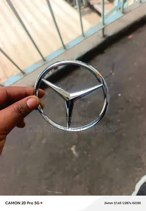 Chrome Plated Metallic Finish Trunk Mercedes Benz Logo