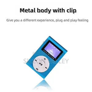 Portable Mini MP3 With LCD Screen Metal Clip Card MP3 Music Player