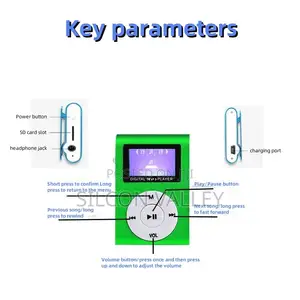 Portable Mini MP3 With LCD Screen Metal Clip Card MP3 Music Player
