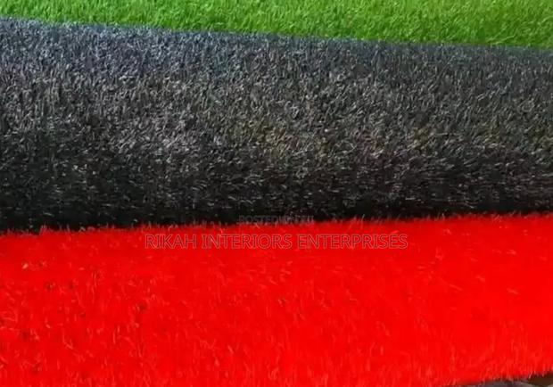 Red Grass Carpets Artificial Grass Carpets Environmental Friendly