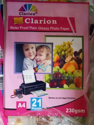 Clarion A4 Ultra Waterproof Glossy Photo Paper 21 PCS