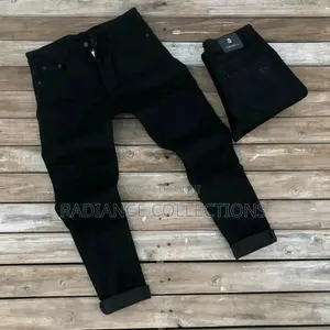 Black PU Jeans
