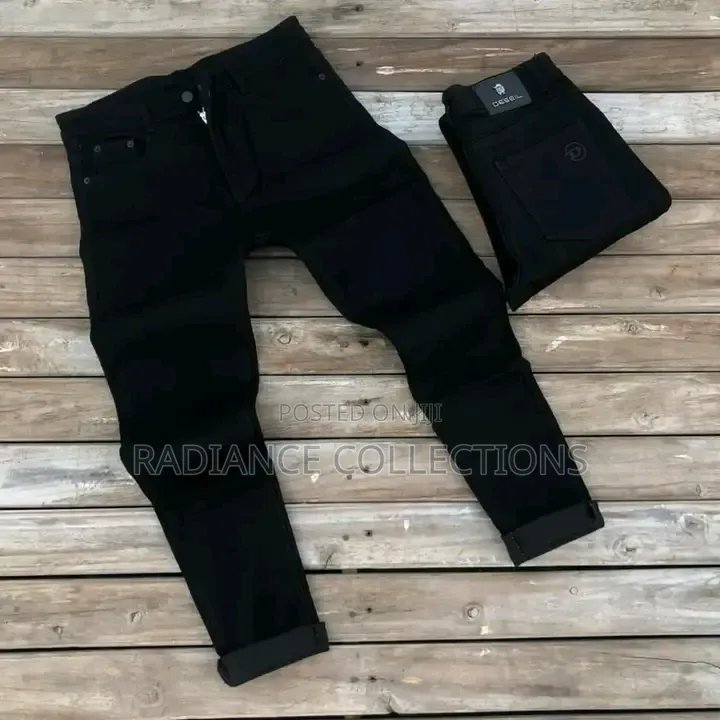 Black PU Jeans
