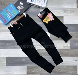 Black PU Jeans
