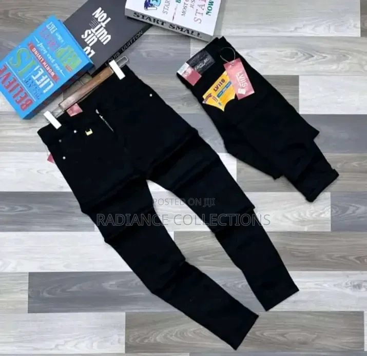 Black PU Jeans