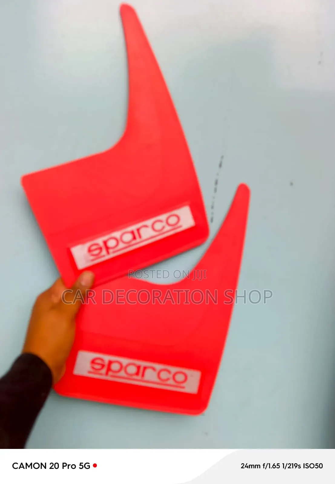 New 4pcs Red Sparco Rally Styled Universal Mudflaps With Sparco Logo