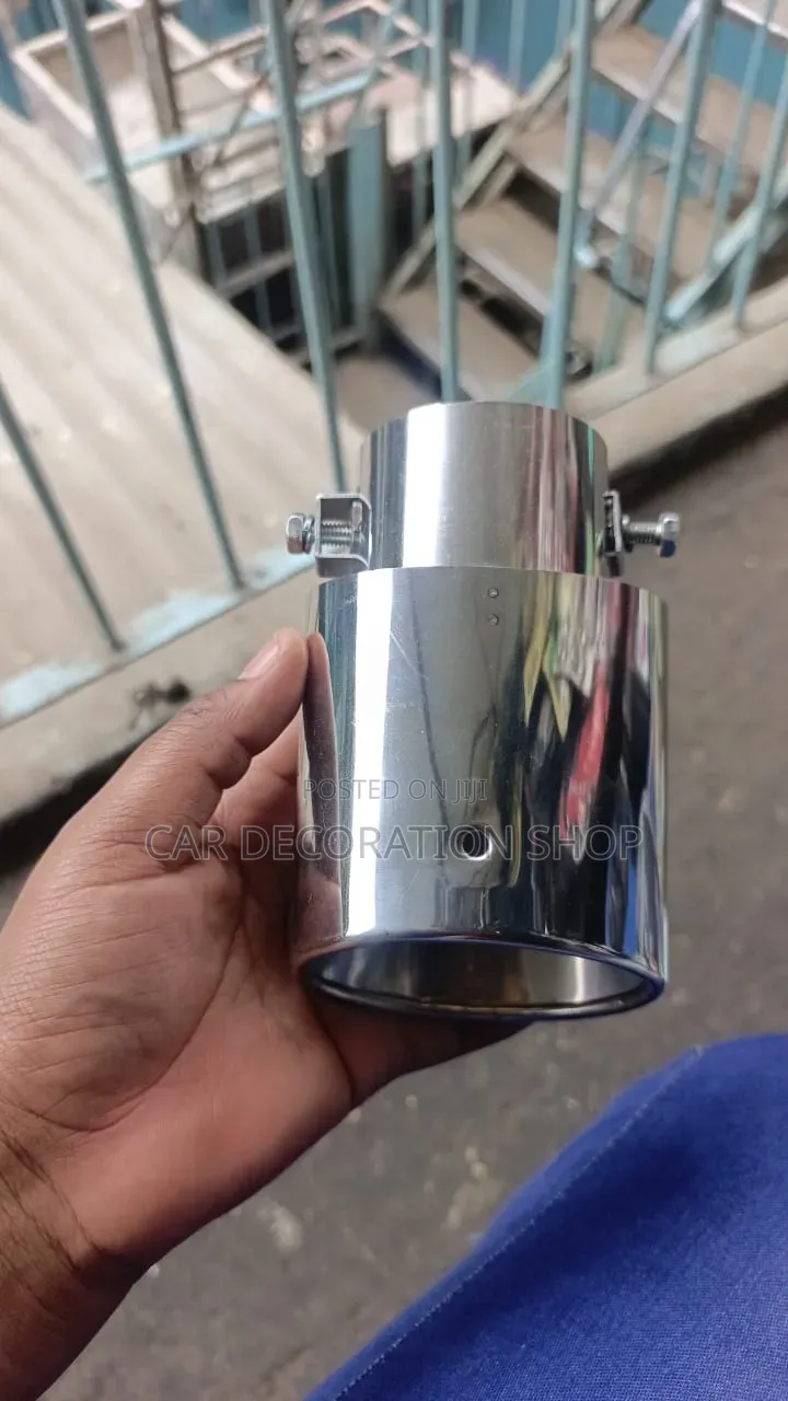 Chrome Finished Exhaust Tip With Straight or Bent End Tip