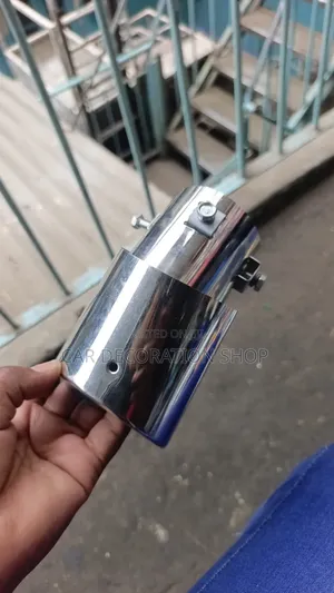Chrome Finished Exhaust Tip With Straight or Bent End Tip