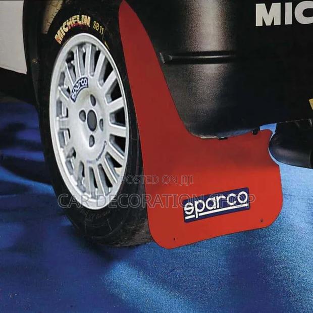 Universal Red Sparco Mudflaps Splash Guards - main view