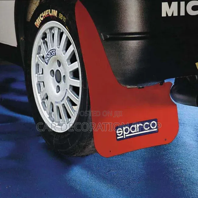 Universal Red Sparco Mudflaps Splash Guards