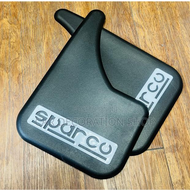 Black 4ocRally Style Mudflaps With Distinctive Sparco Branding 4pc