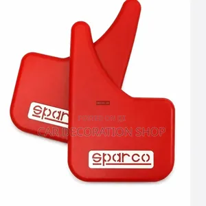4pc Sparco Universal Fitment Mudflaps Design to Drill Fit Various Cars