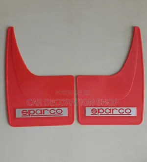 4pc Sparco Universal Fitment Mudflaps Design to Drill Fit Various Cars