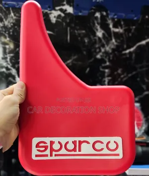 2pcs Red Sparco Mudflaps Exterior Upgrade Sporty Look