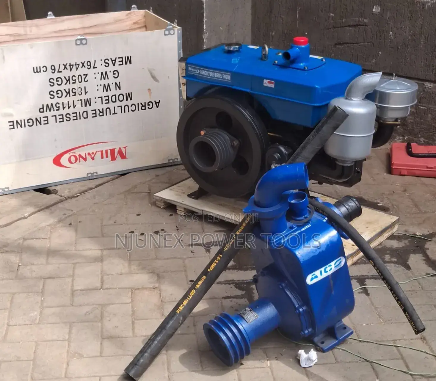 Milano Italia Agricultural Diesel Engine Blue