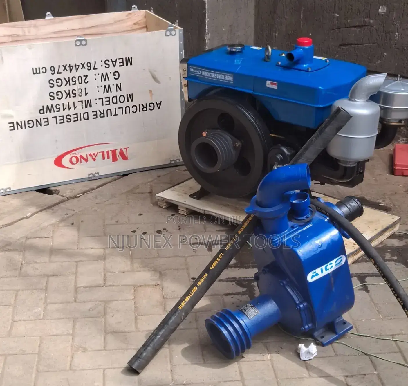 Milano Italia Agricultural Diesel Engine Blue