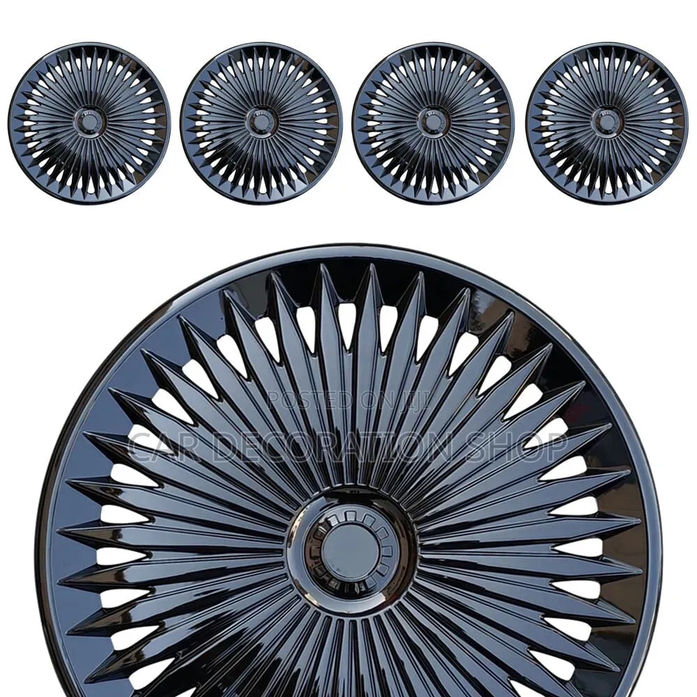 4pcs Black Luxury Look Alloy Rims Rim Wheel Caps