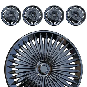 4pcs Black Luxury Look Alloy Rims Rim Wheel Caps