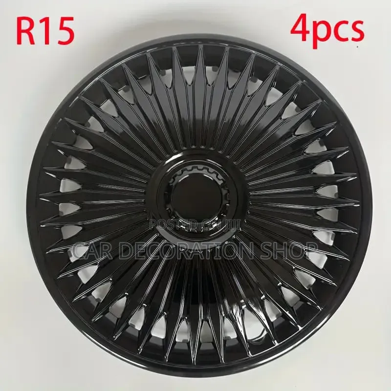 4pcs Black Luxury Look Alloy Rims Rim Wheel Caps