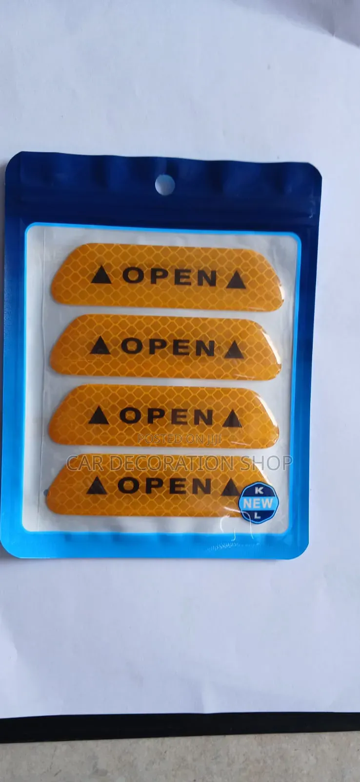 High Reflective Yellow or Luminous 4pcs Door Open Warning Stickers
