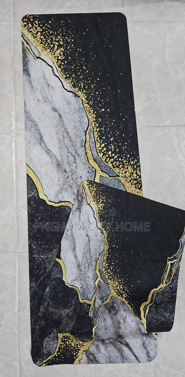 Marble 2pc Absorbent Kitchen Mats - main view