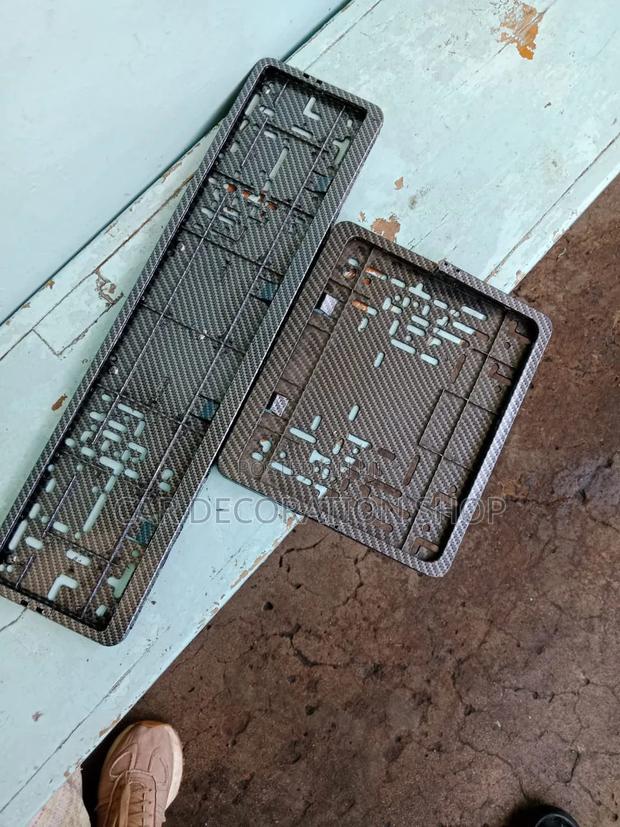 2pc Hydrographic Carbon Finish Pattern NTSA Number Plates Holder - thumbnail 2