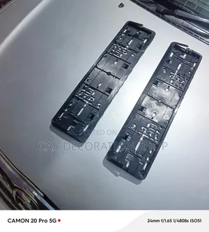Secure Black Plastic License Oblong Plate Holder