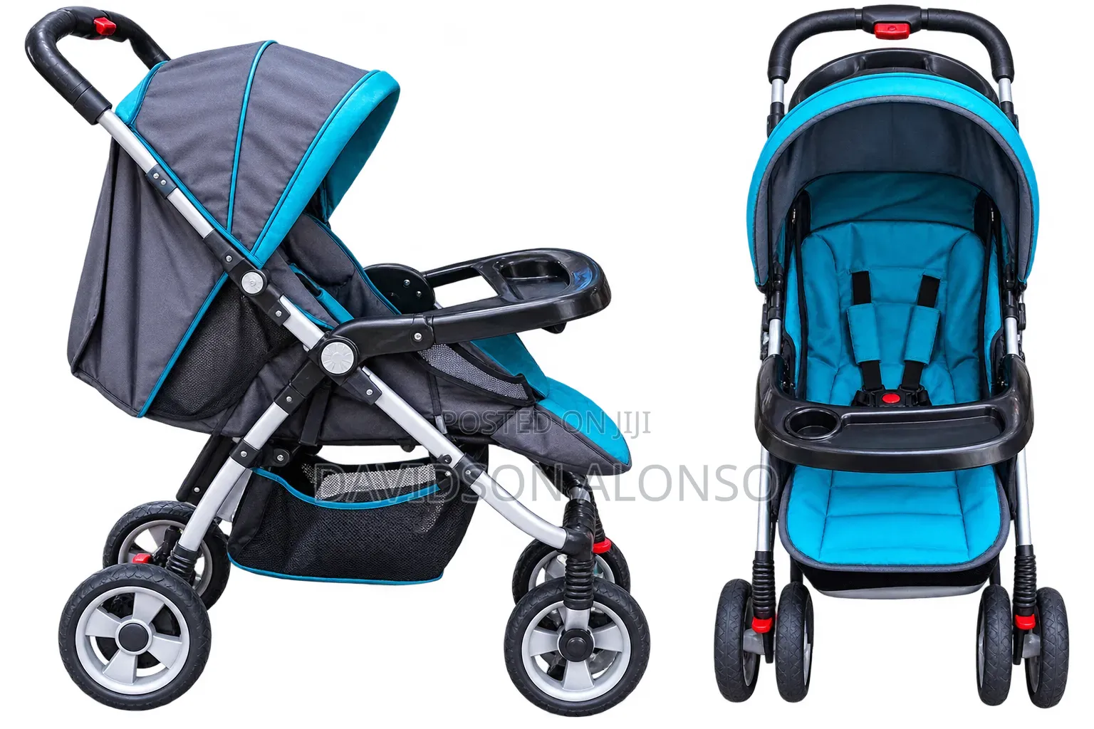 6-Wheel Baby Stroller – Good Condition