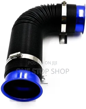 Air Intake Pipe With Blue Funnel Connectors Mounting Brackets
