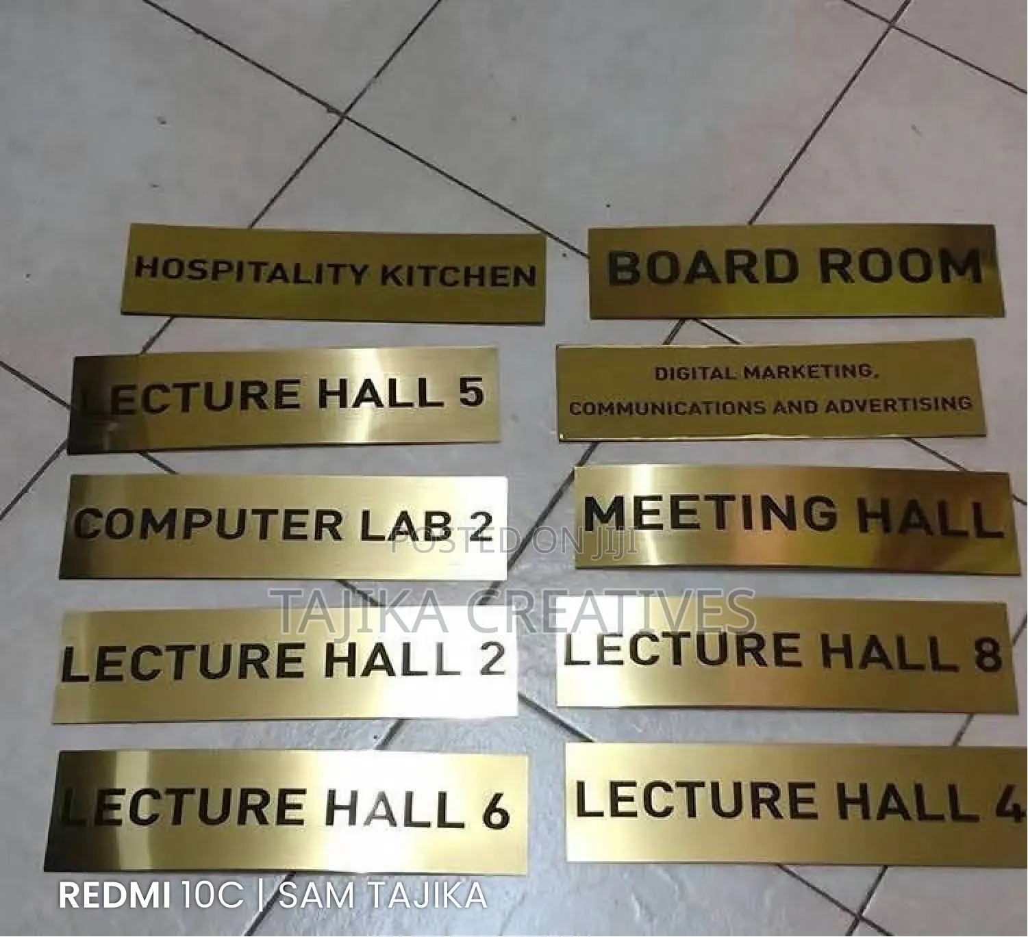 Golden Office Labels