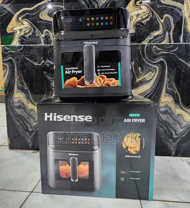 Hisense 6.3L Digital Air Fryer – 900W | Touch Control | Black - thumbnail 2