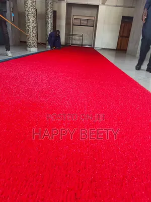 Red Grass Carpet in Stock-Suitable for Events/Decor/Corridors