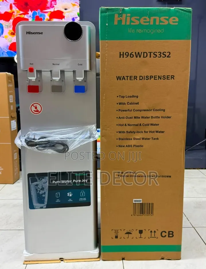 Hisense S2 3-Tap Water Dispenser – Hot, Cold Normal | Silver