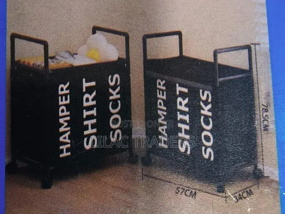 Partitioned Dirty Clothes Laundry Basket Pa