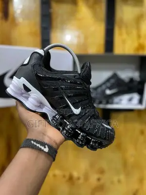 Classic Nike Shox Sneakers in Red and White