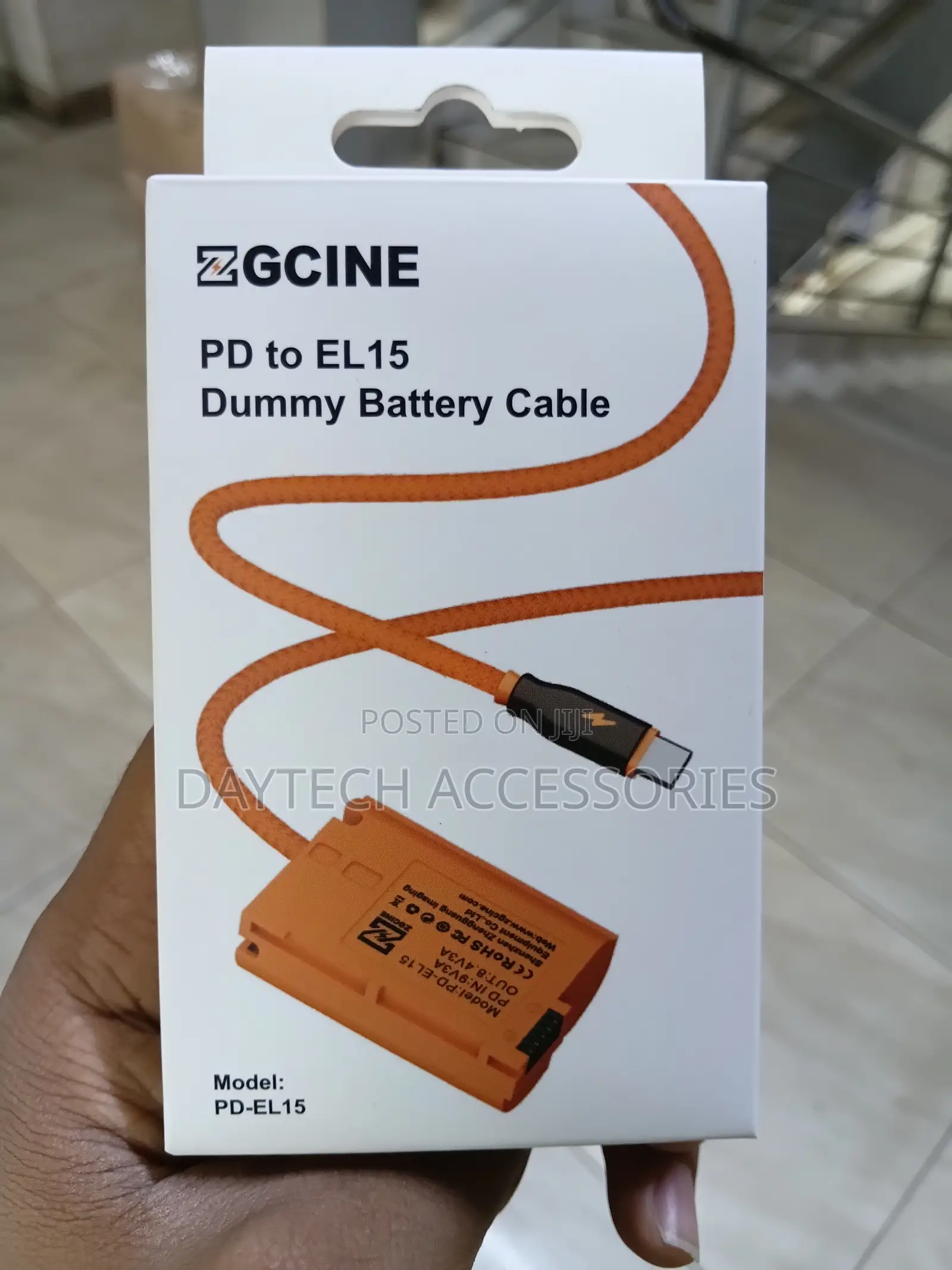 Zgcine Pd-El15 USB-C Pd to en-El15 Dummy Battery Cable