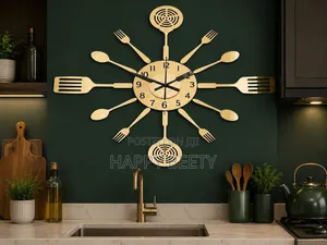  Kitchen Tool Set Acrylic DIY Wall Clock