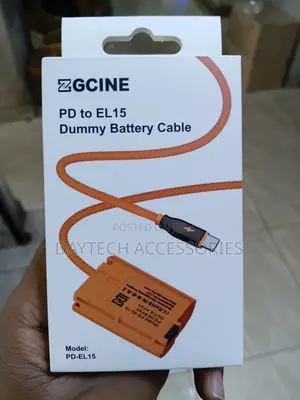 ZGCINE USB-C PD to EN-EL15 Dummy Battery Cable Power Cable for Nikon
