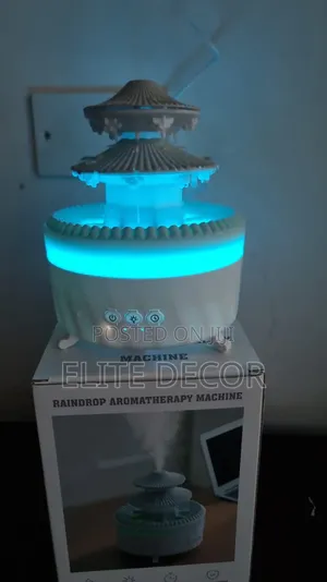 350ML Double-Roof Rain Drop Aromatherapy Humidifier – 7 LED Lights