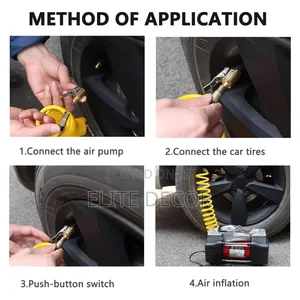 Powerful 2-Cylinder Air Compressor Tyre Inflator