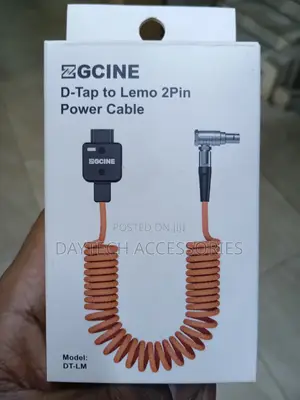 ZGCINE DT-LM D-Tap to 2-Pin LEMO Coiled Power Cable.