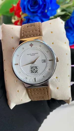 Patek Philippe Simple Leather Strap Watch