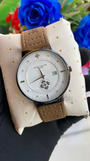 Patek Philippe Simple Leather Strap Watch