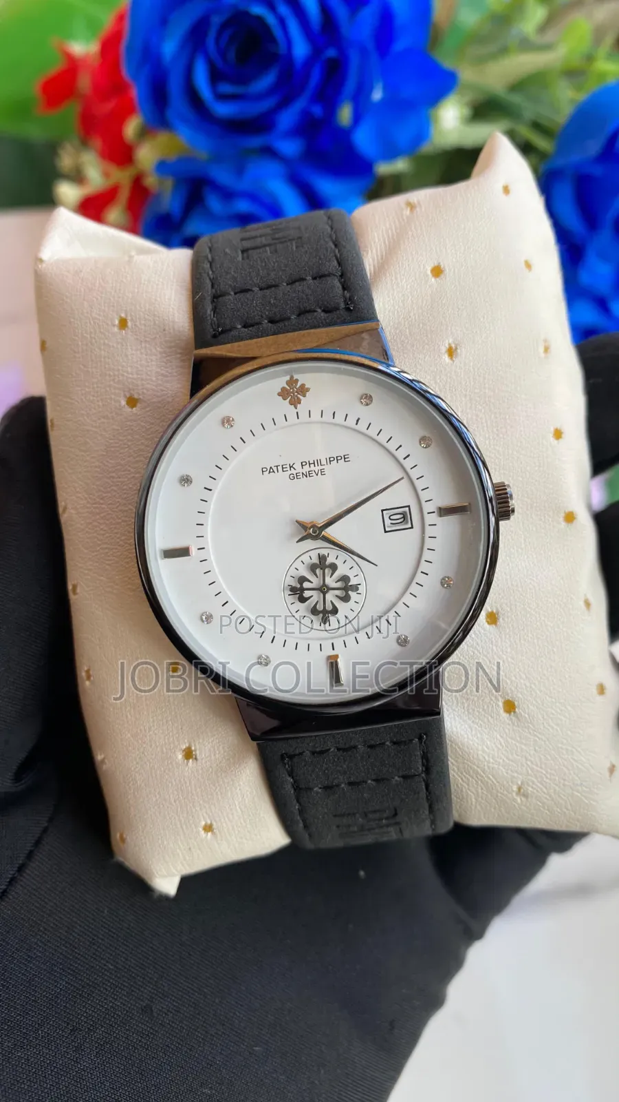 Patek Philippe Simple Leather Strap Watch