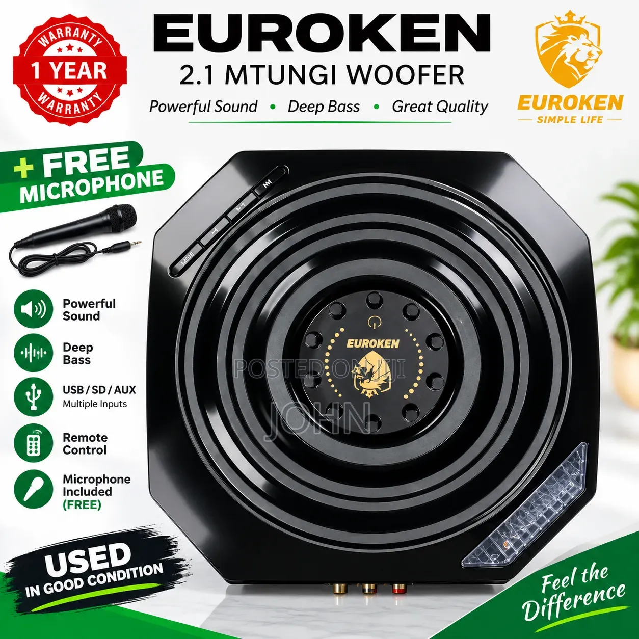 EUROKEN EK-607 3.1 Channel Woofer