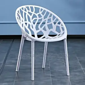 Modern White Plastic Chair Stylish Dining Outdoor Chair Kenya