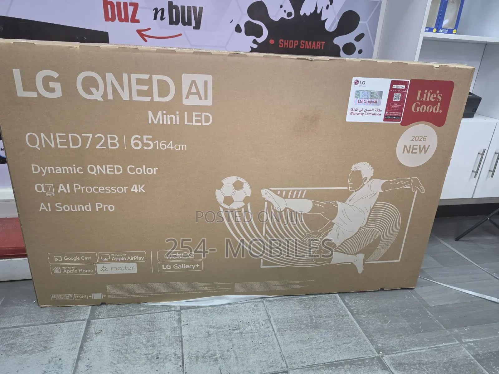 LG 65 Inch Qned Ai Mini Led Qned72 Smart TV 2026