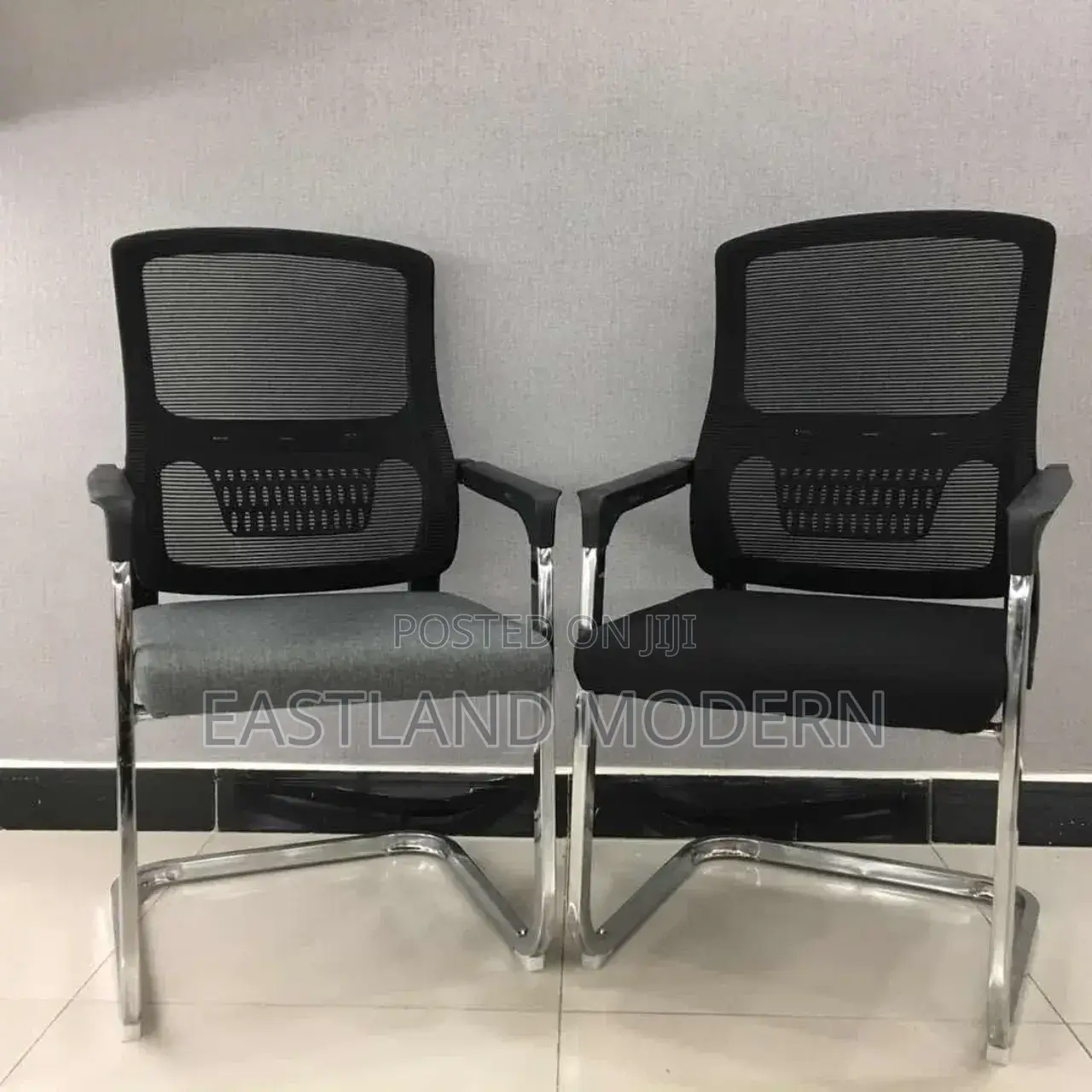 Visitor Office Chair With Mesh Back Chrome Frame – Reception Chair.