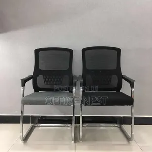 Visitor Office Chair With Mesh Back Chrome Frame – Reception Chair.