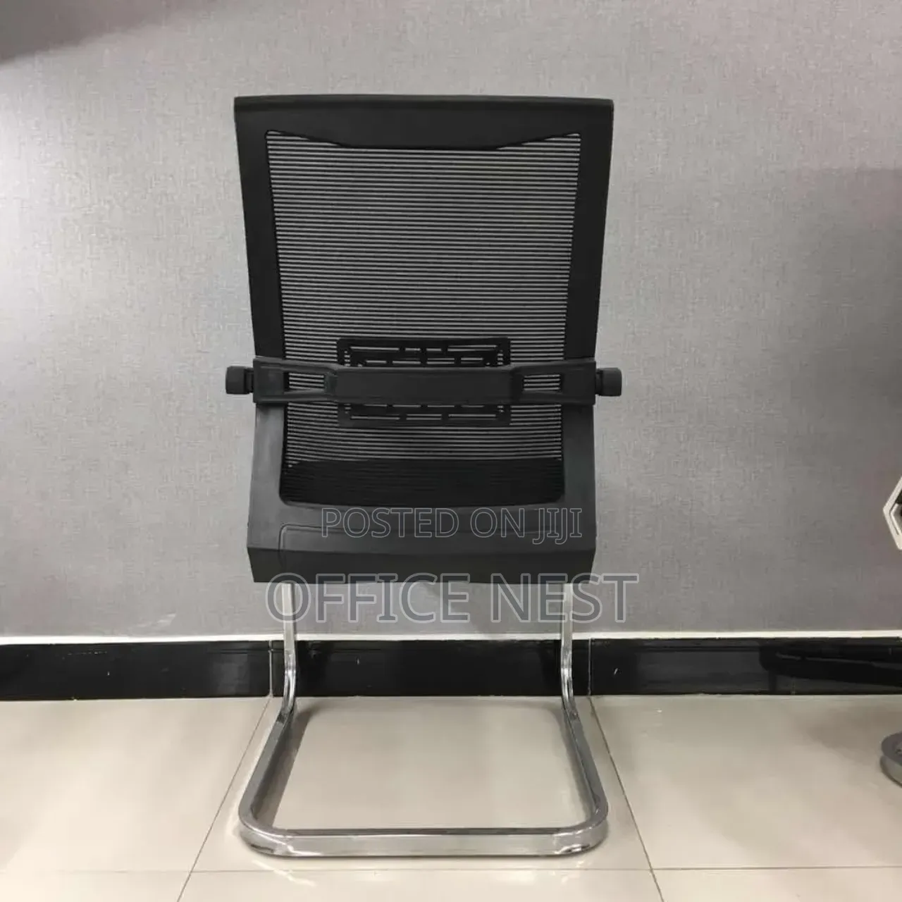 Visitor Office Chair With Mesh Back Chrome Frame – Reception Chair.